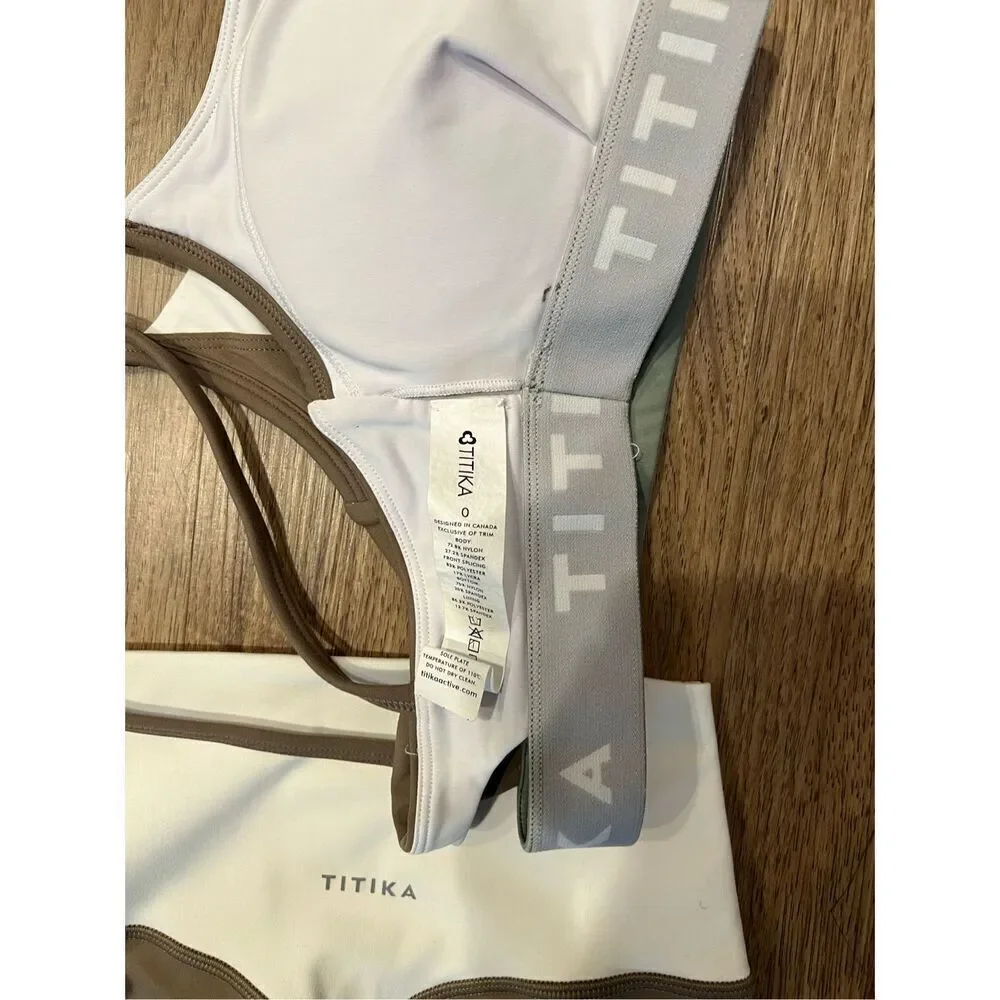 Titika Active Couture TERRENE High waist LEGGING & Bra Set Gym workout Running - Picture 8 of 8